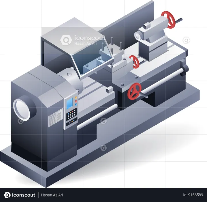 Torno manual  Ilustración