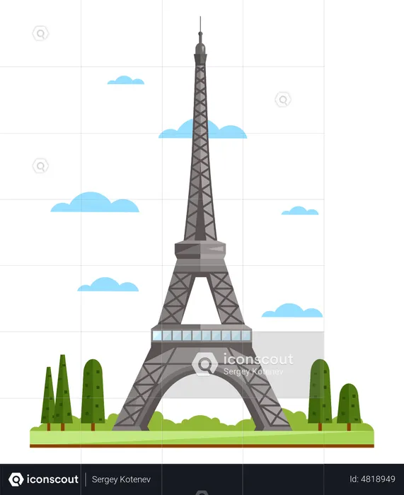 Torre Eiffel em Paris  Ilustração