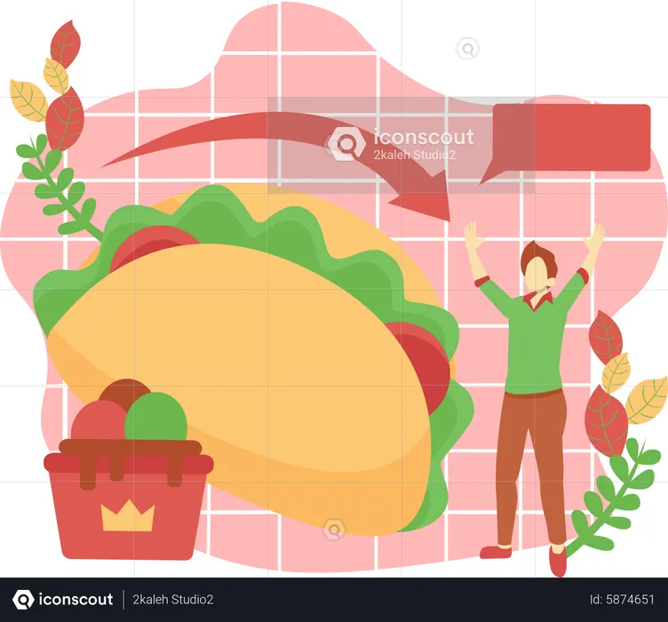 Tortilla Tacos  Illustration