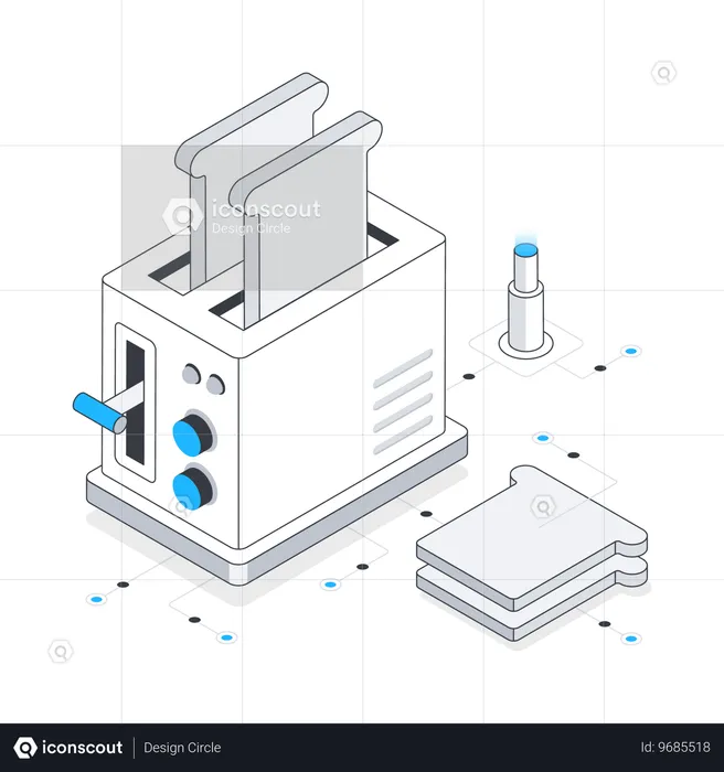 Tostadora de pan  Ilustración