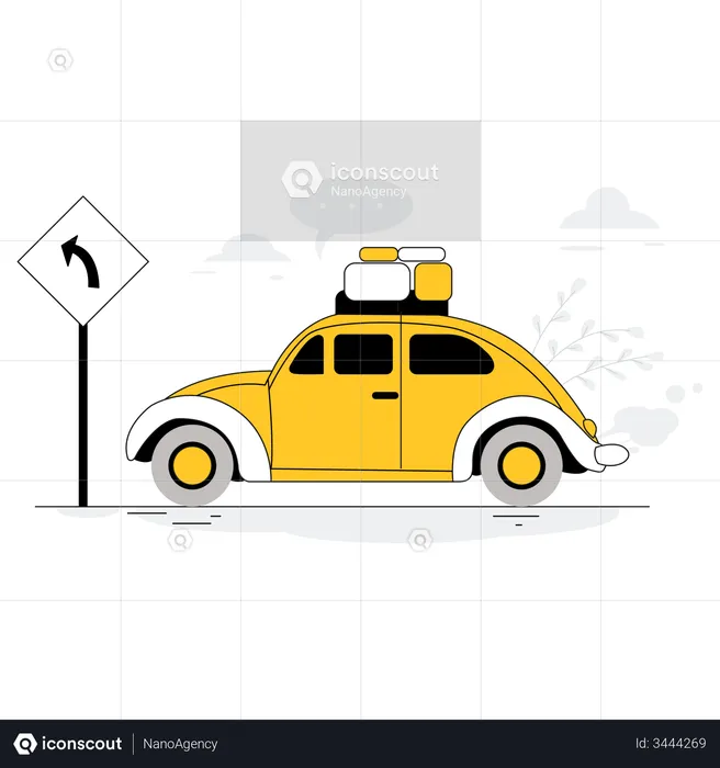 Tourist Car  Illustration