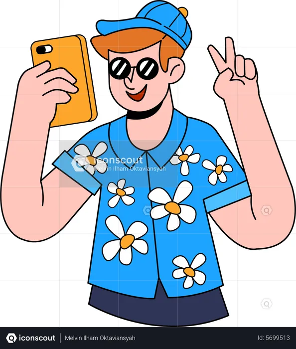 Tourist man  Illustration