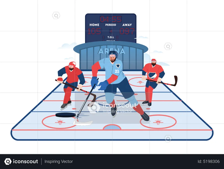 Tournoi de hockey sur glace  Illustration