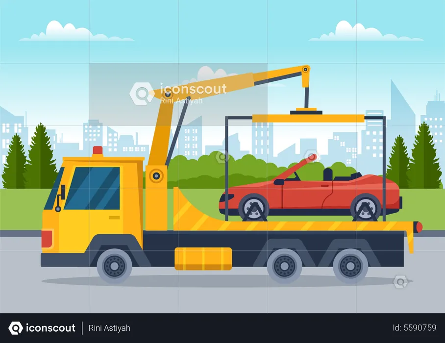 Tow Truck  Illustration