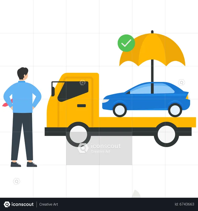 Tow truck services  Illustration
