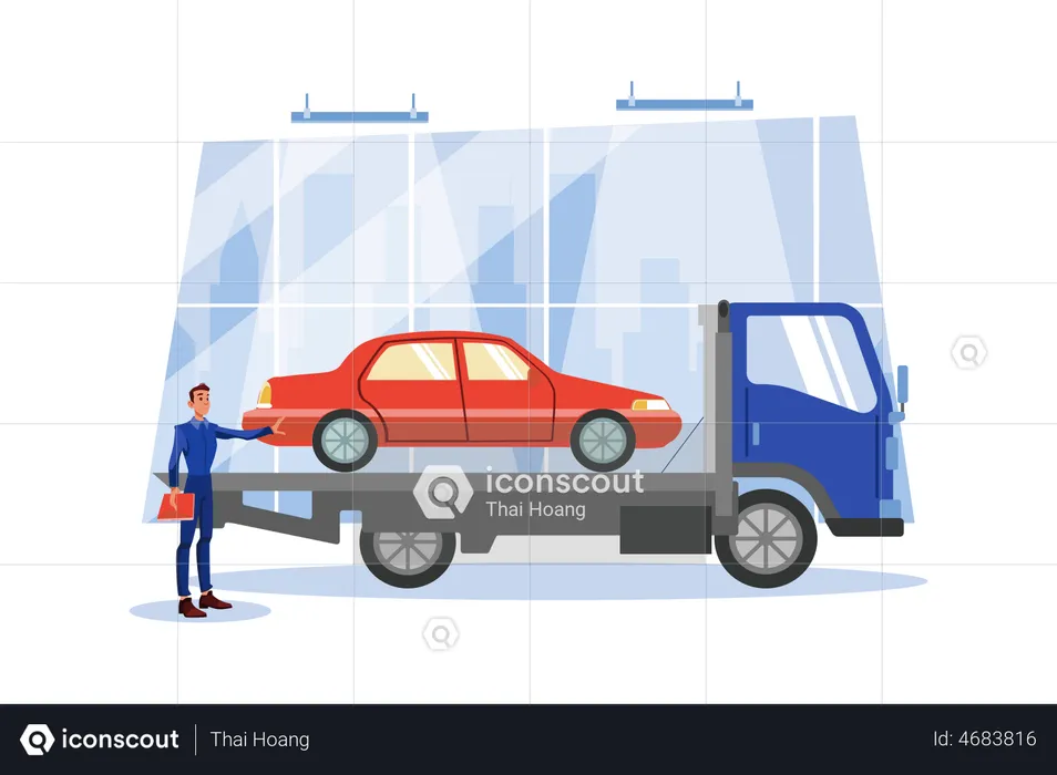 Towing Service  Illustration