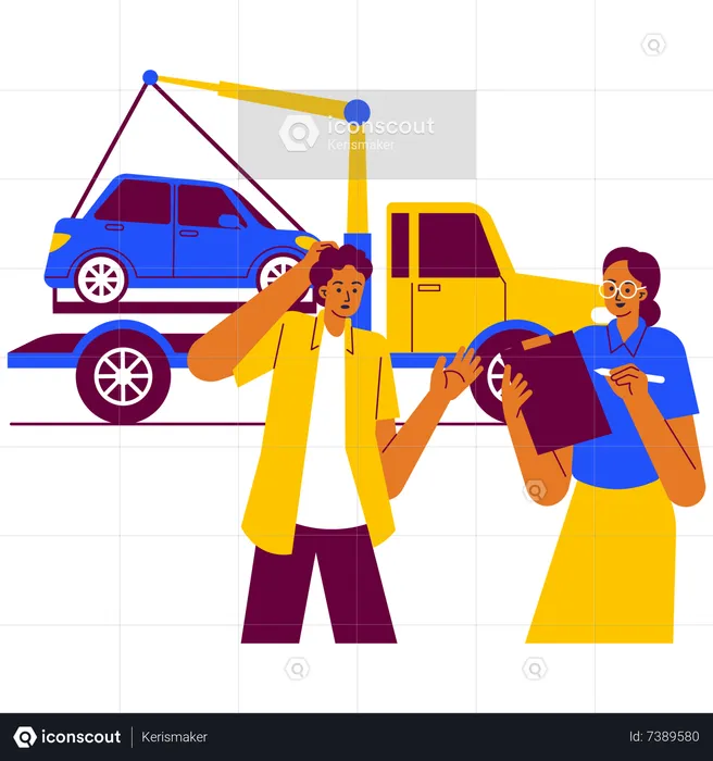 Towing service  Illustration
