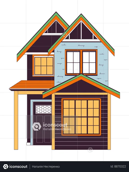 Townhouse house  Illustration