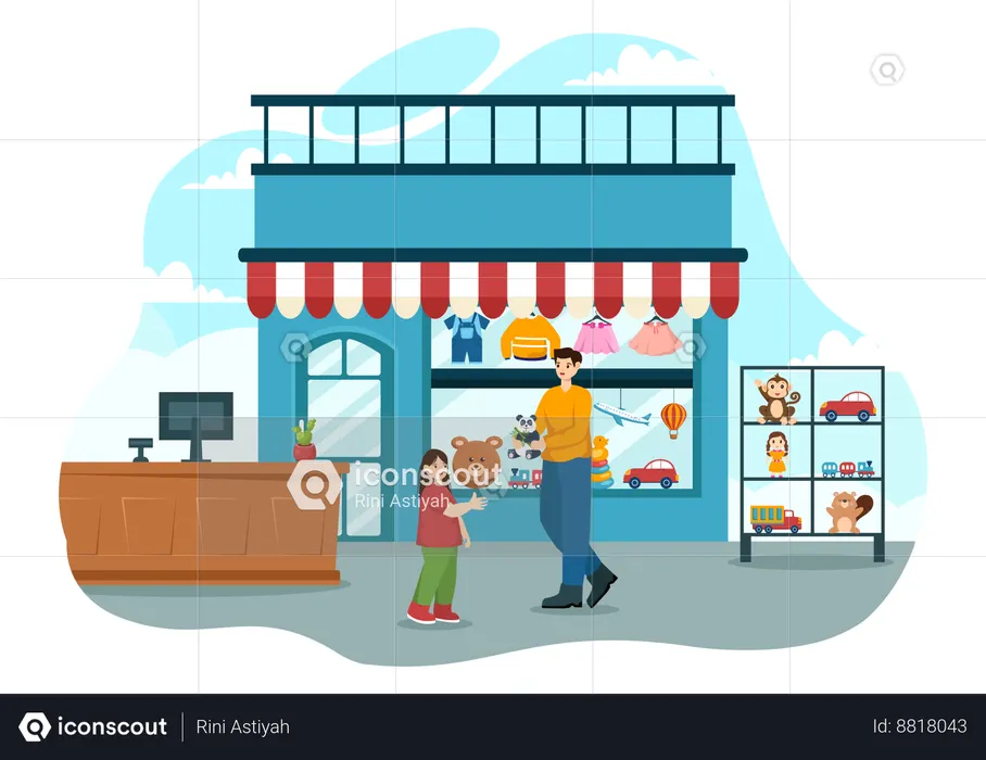 Toy Market  Illustration