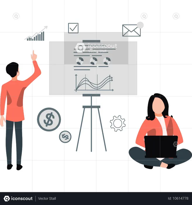 Equipo trabajando de forma remota en empresa internacional  Ilustración
