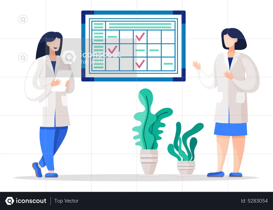 Processo de organização do trabalhador administrativo no hospital  Ilustração