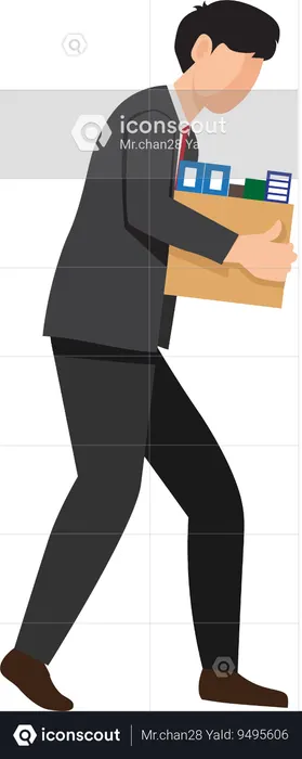 Trabalhador demitido do emprego  Ilustração