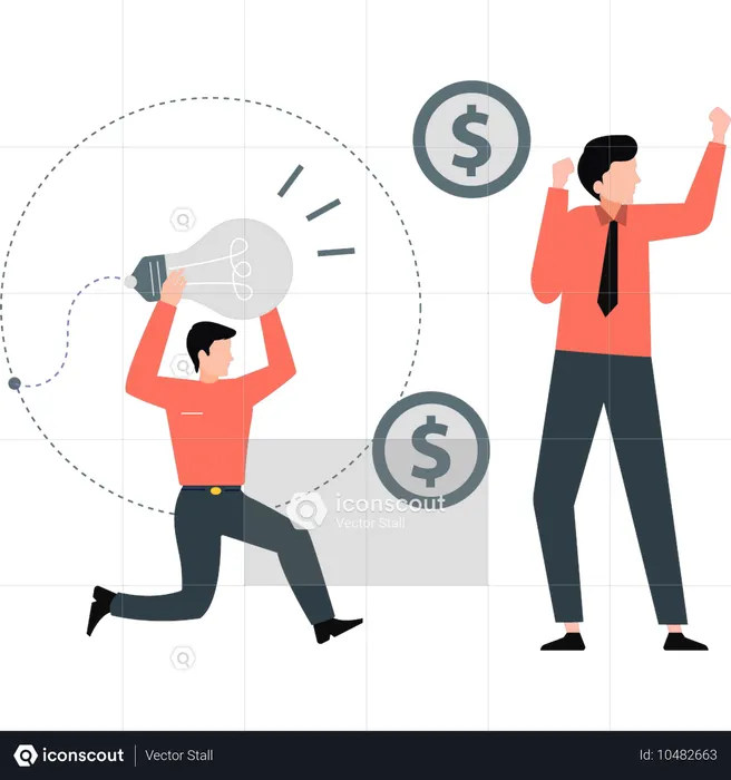 Trabalho em equipe de negócios com lançamento de novo projeto de negócios  Ilustração