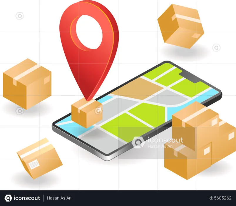 Track package location  Illustration