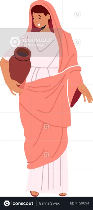 Traditional Ancient Rome Clothes  Illustration