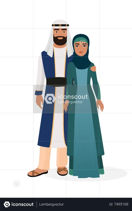 Traditional Arabic Wear  Illustration