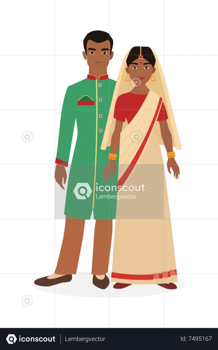 Traditional Indian Wear  Illustration