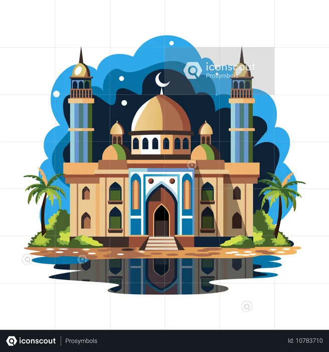 Traditionelle Moschee  Illustration