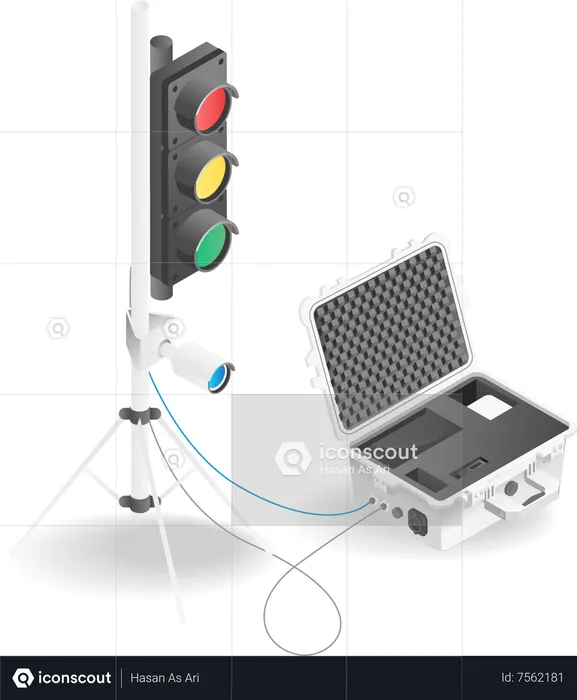 Traffic light technician tool holder  Illustration