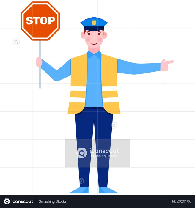 Traffic police  Illustration