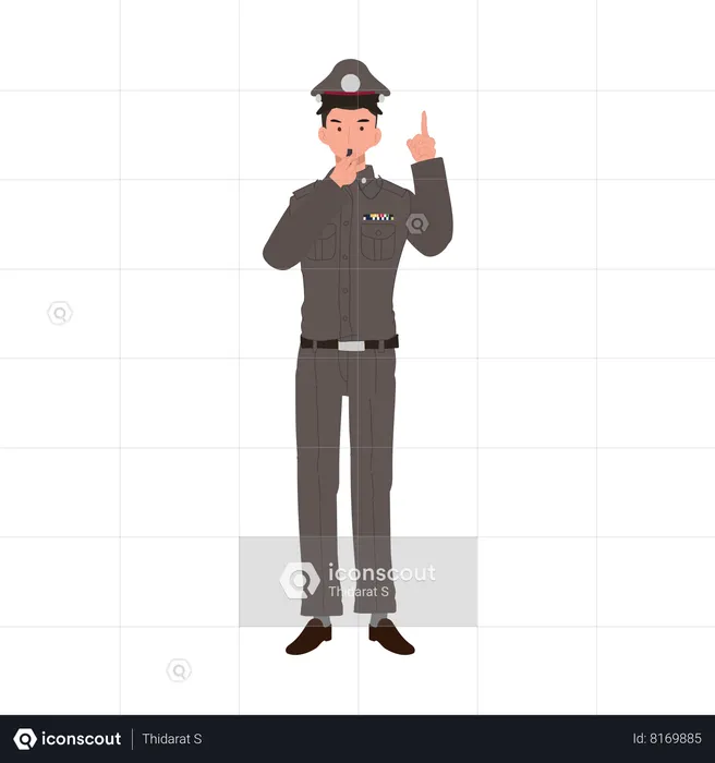 Traffic police on duty  Illustration