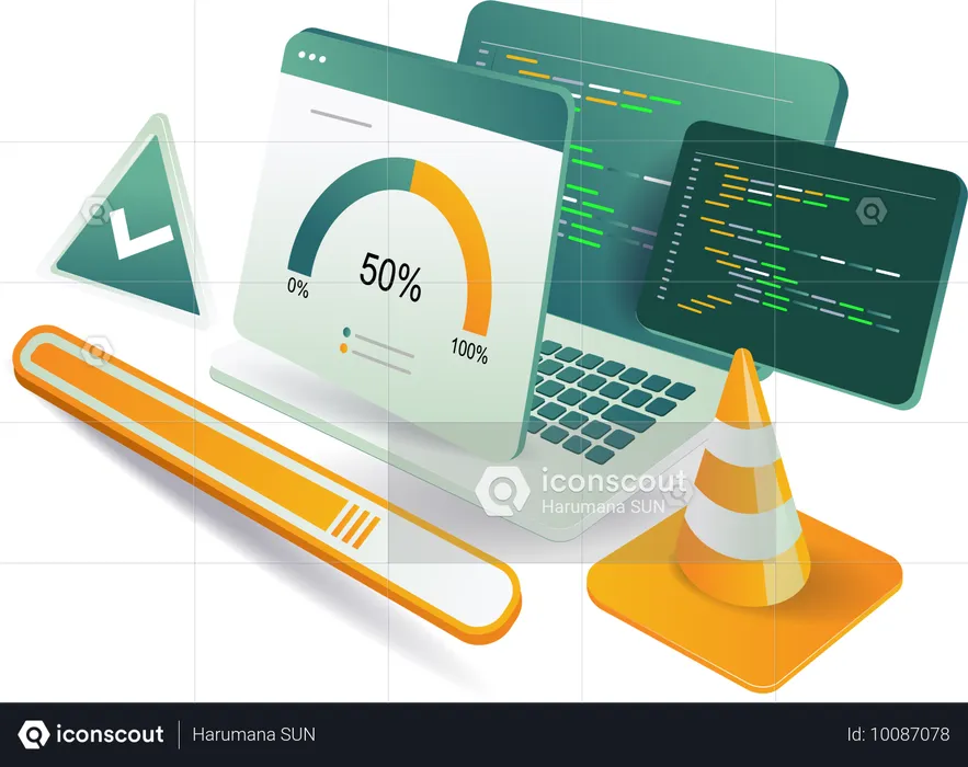 Trafic de données Internet en ligne  Illustration