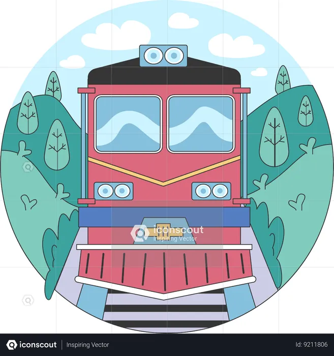 Train ride  Illustration