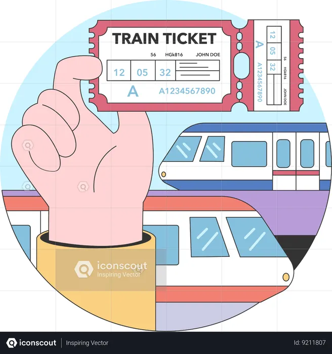 Train ticket  Illustration