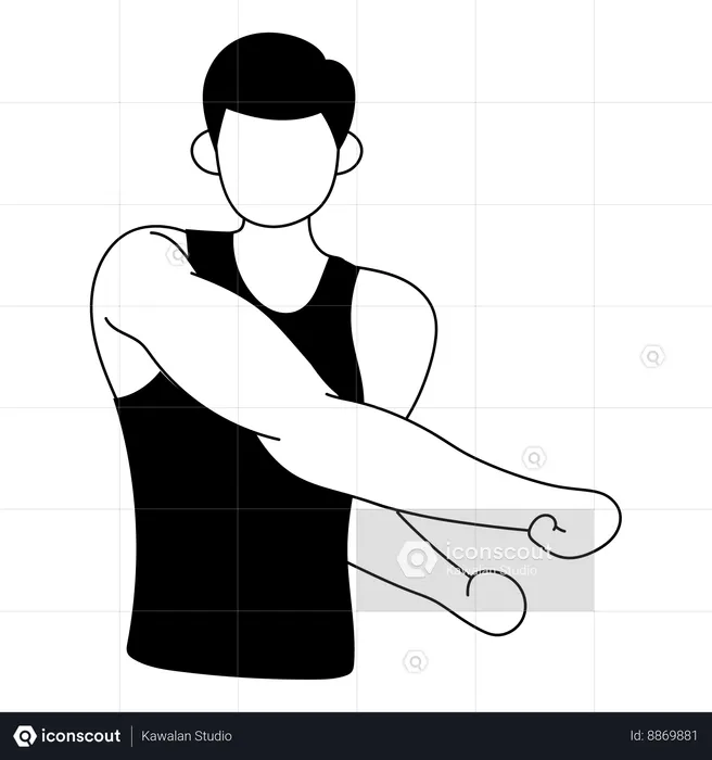 Trainer does cardio exercise  Illustration