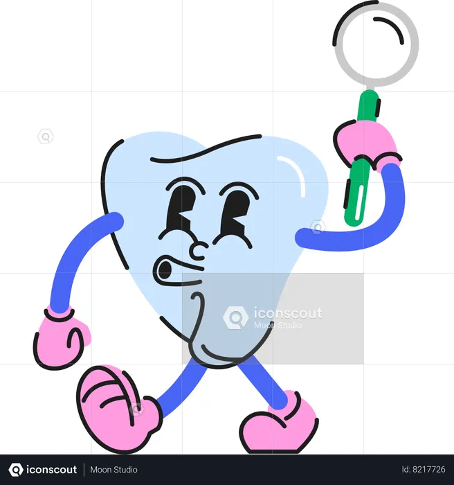 Caractère dentaire sifflant et marchant  Illustration