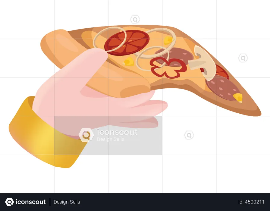 Tranche de pizza  Illustration