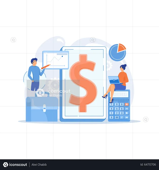 Transacciones financieras  Ilustración