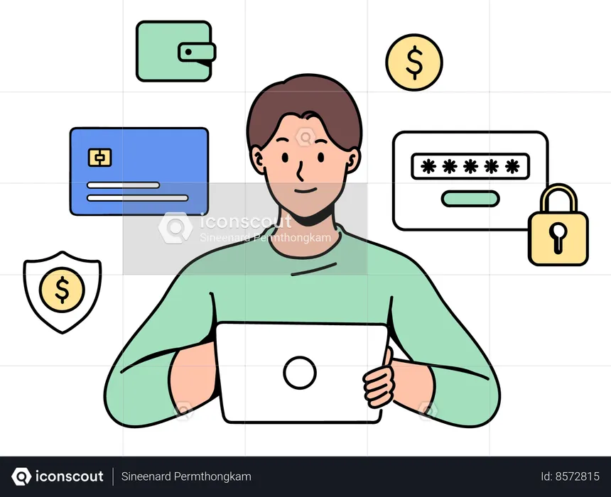 Transacciones seguras  Ilustración