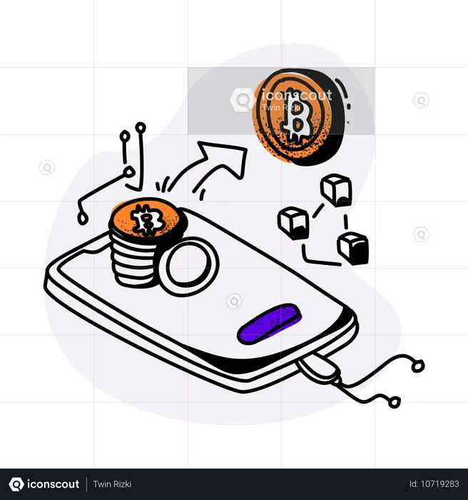 Transaction bitcoin  Illustration