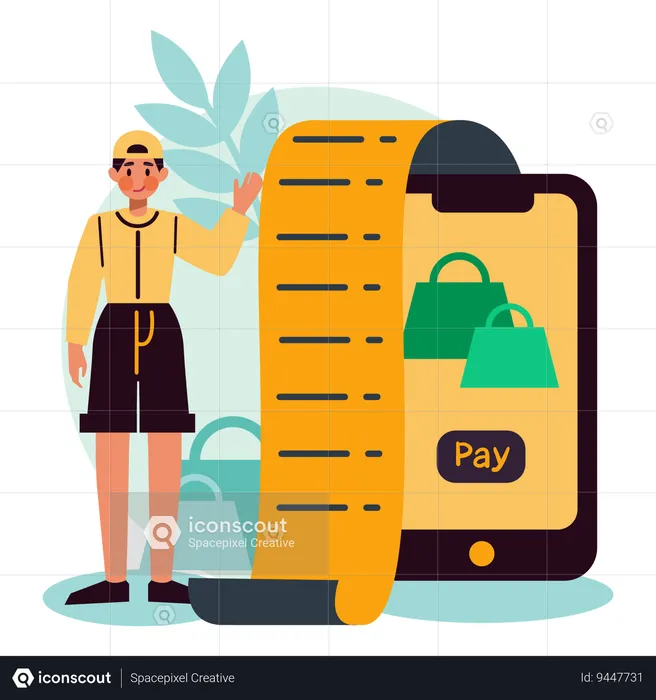 Transaction online payment concept  Illustration