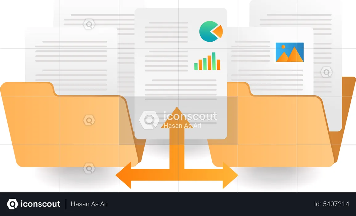 Transfer folder data  Illustration