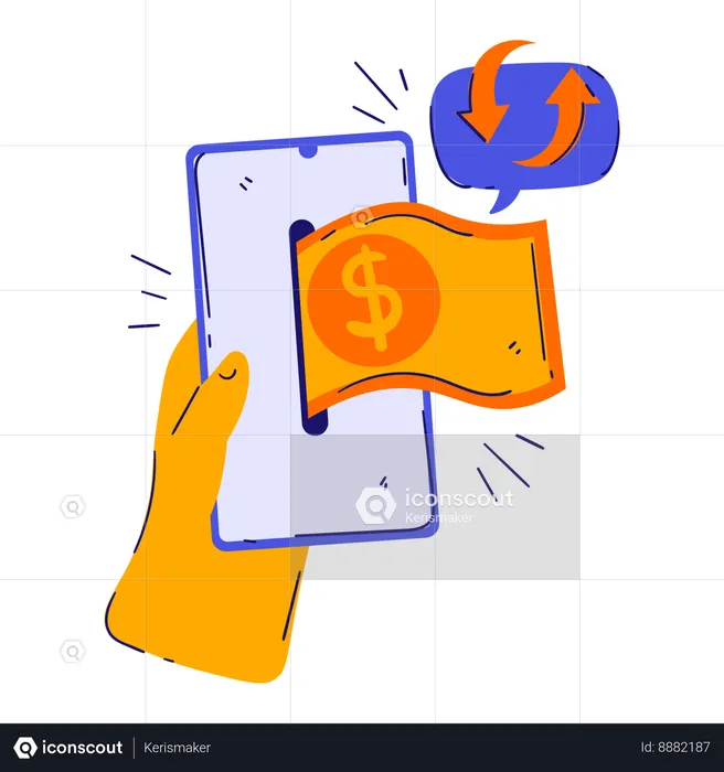 Transfer Money  Illustration