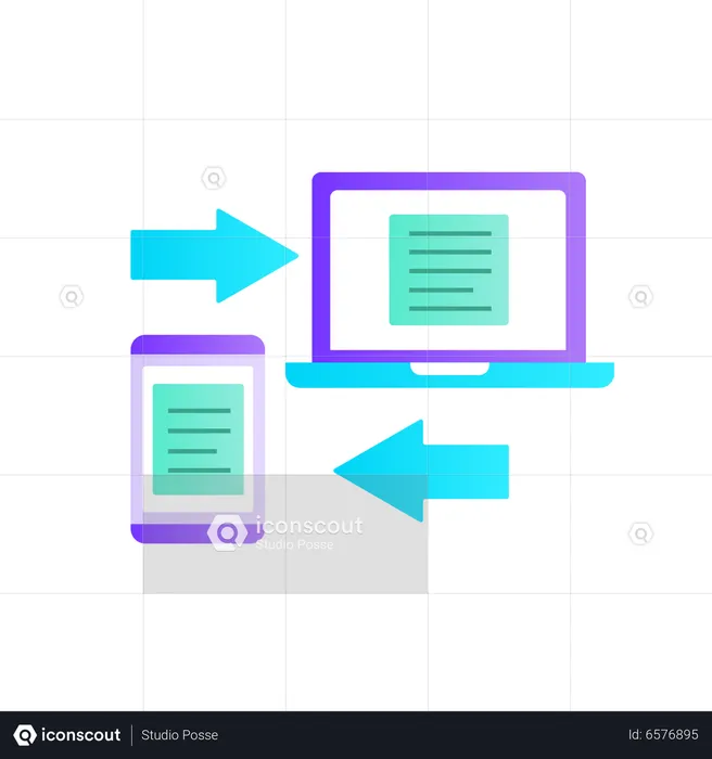 Transferência de dados entre dispositivos  Ilustração