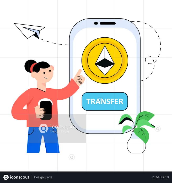 Transferência de ethereum  Ilustração