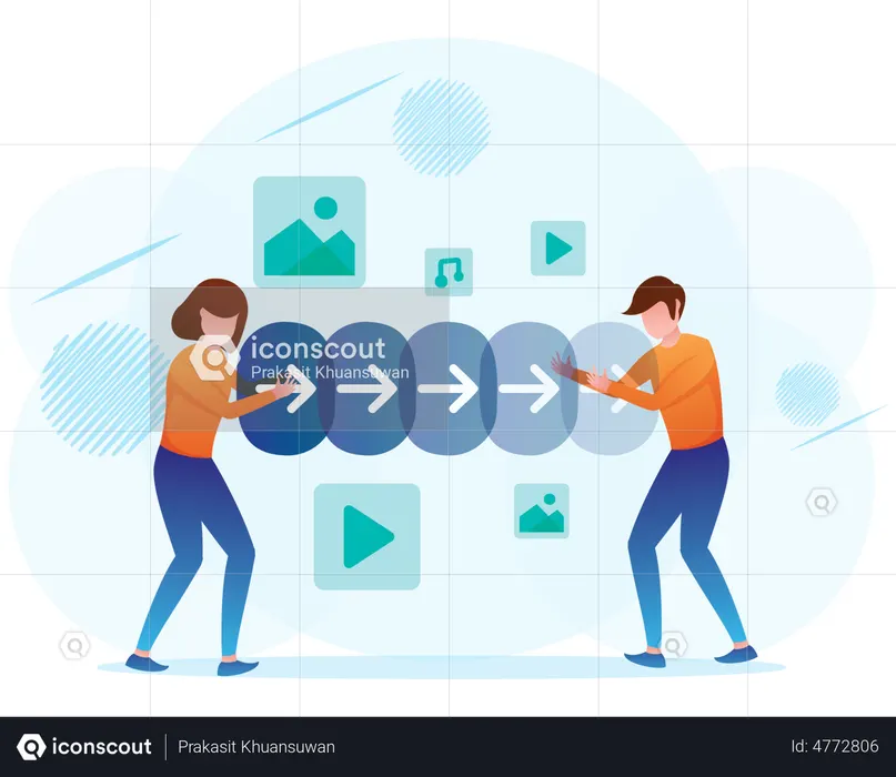 Transfert de fichiers en ligne  Illustration