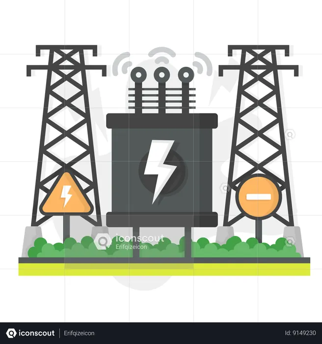 Transformador elétrico  Ilustração