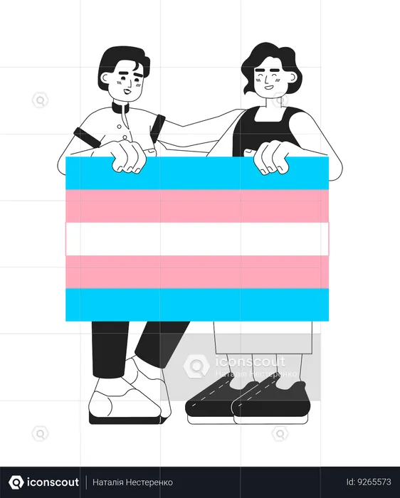 Transgender people support each other  Illustration