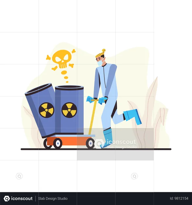 Transporter des déchets nucléaires  Illustration