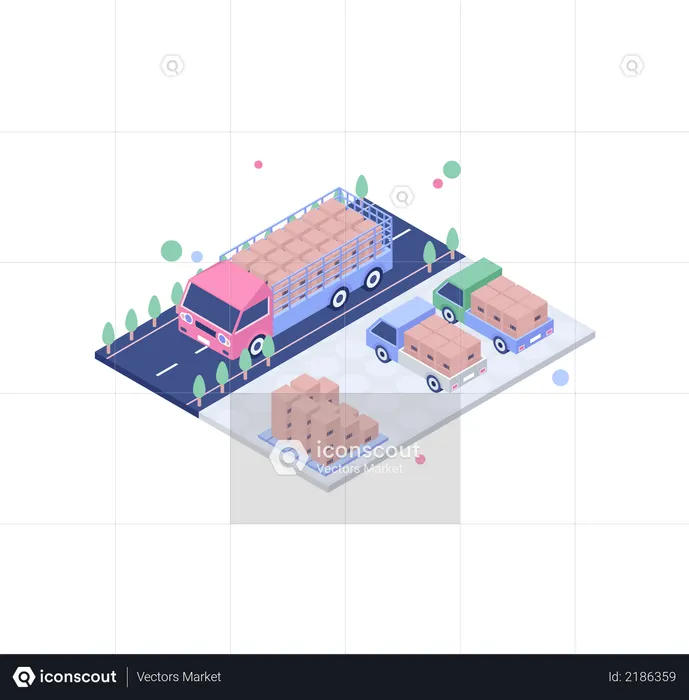 Transporte por carretera  Ilustración