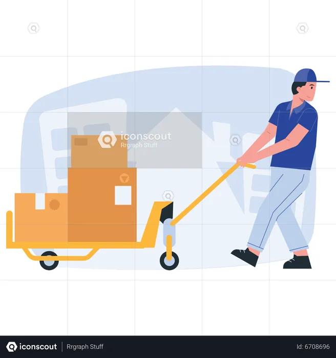 Transporting Goods  Illustration