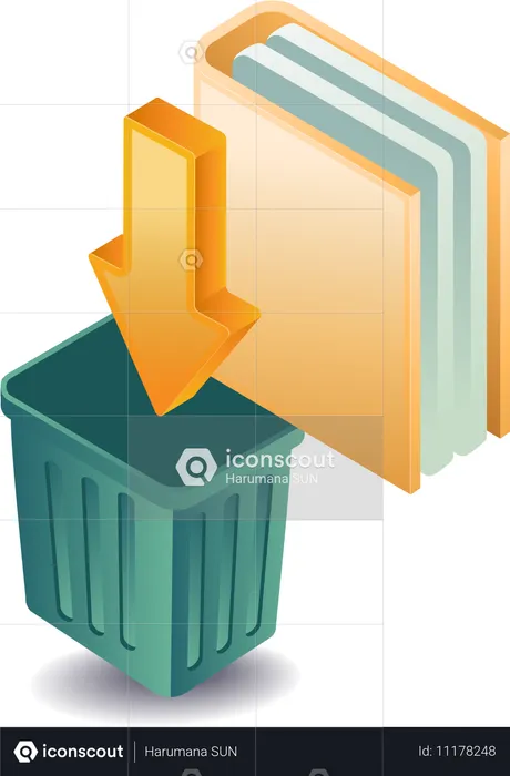 Trash folder digital technology data  Illustration