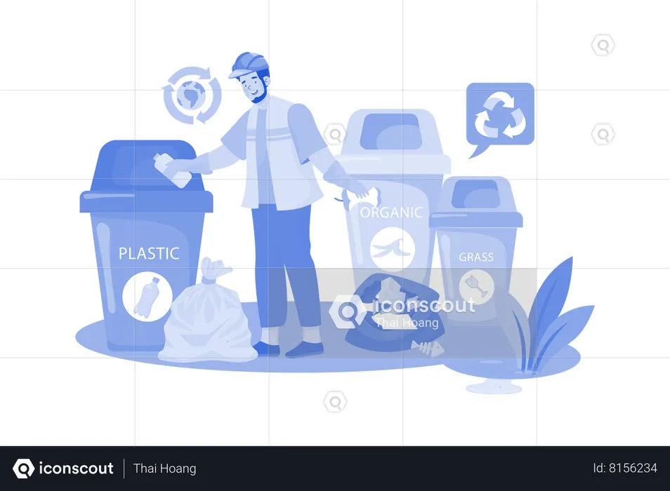 Trash Management  Illustration