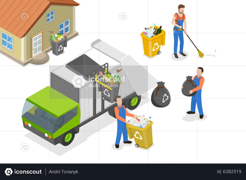 Trash Pickup Services  Illustration