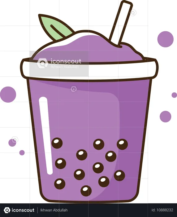 Trauben-Bubble-Tea  Illustration