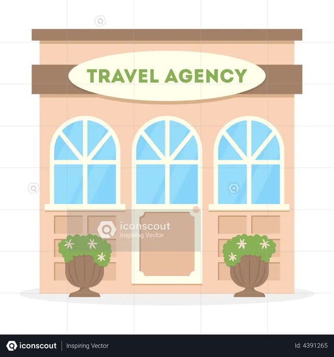 Travel Agency Building  Illustration